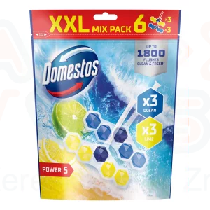 DOMESTOS Power5 WC-rúd 6x50g Ocean/Lime