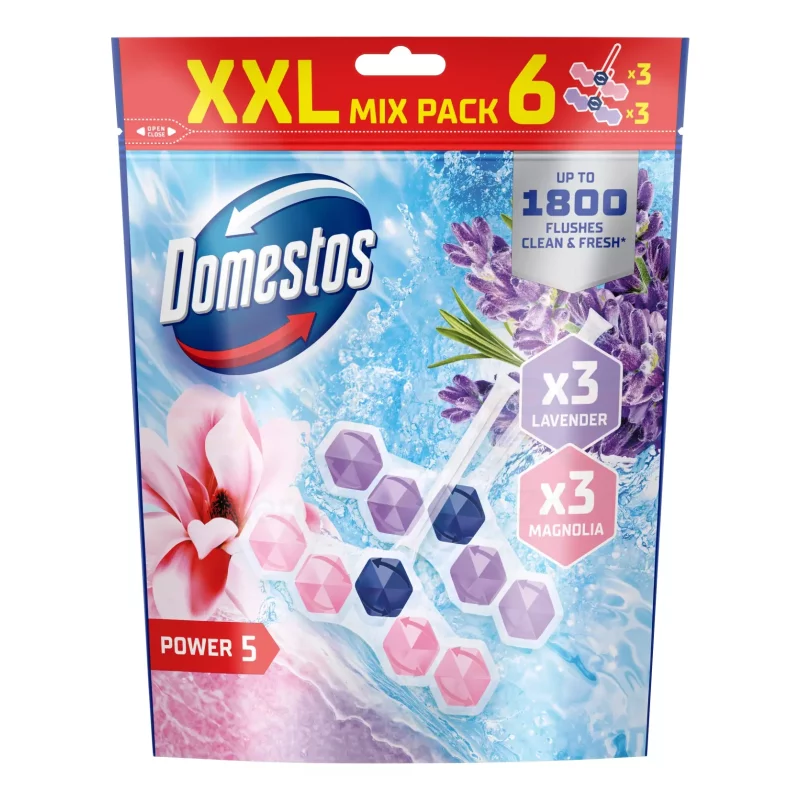DOMESTOS Power5 WC-rúd 6x50g Magnolia/Lavender Kép