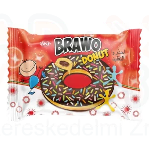 ANI Brawo DONUT Fánk kakaó krémmel töltött színes cukor szórással 40 g	