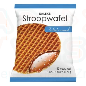 SALEKS Stroopwafel ostya 33 g Sós karamellás töltelékkel