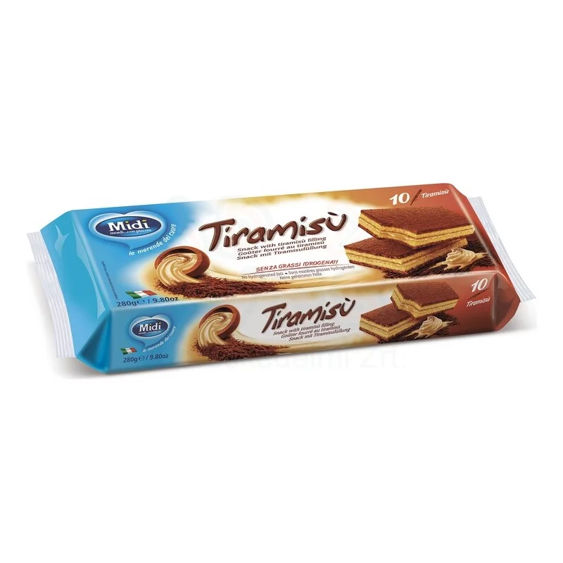 MIDI töltött piskóta szelet tiramisu 10x28 g Kép
