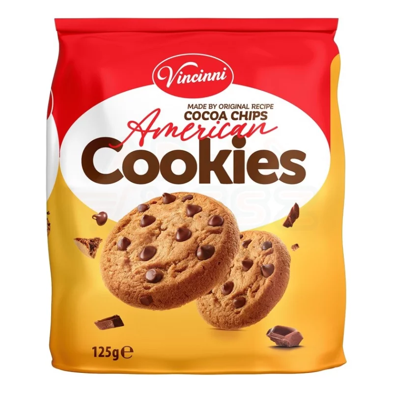 VINCINNI American cookies teasütemény kakaós darabokkal 125 g Kép