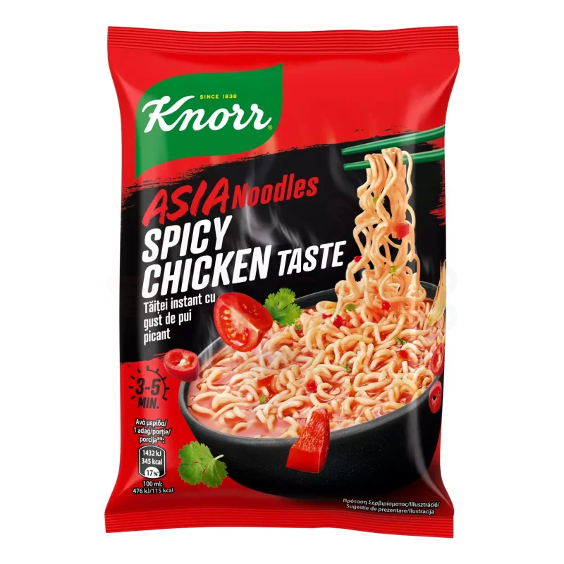 KNORR Snacky 73 g Csípős csirkés instant tészta Kép