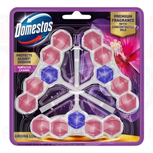 DOMESTOS Aroma Lux WC-rúd 3x50 g Hibiscus
