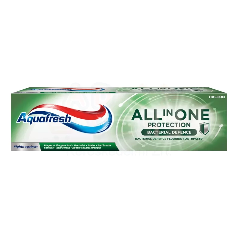 Aquafresh AllInOne fogkrém 75 ml Bacterial Defence Kép