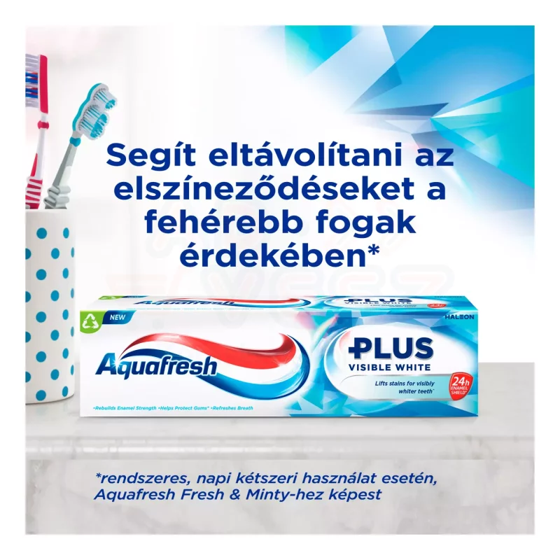 Aquafresh Plus fogkrém 75 ml Visible White Kép