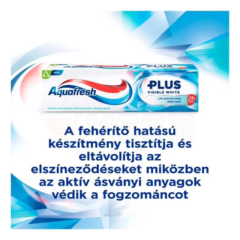 Aquafresh Plus fogkrém 75 ml Visible White Kép
