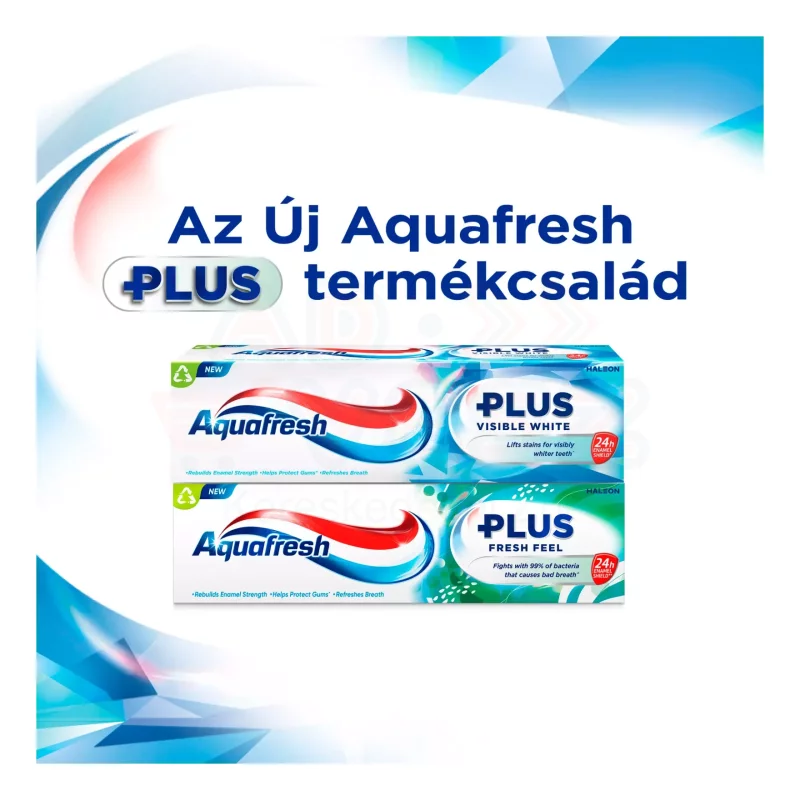 Aquafresh Plus fogkrém 75 ml Visible White Kép