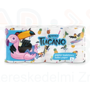 Kartika Toalettpapír 3 rétegű 8 tekercs TUCANO