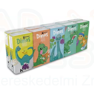 Kartika Papírzsebkendő 3 rétegű 10x9 db DINOSAURUS