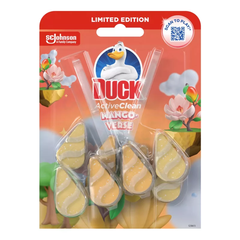 Duck® Active Clean WC-öblítő rúd DUO 77,2 g Mango-Verse Kép