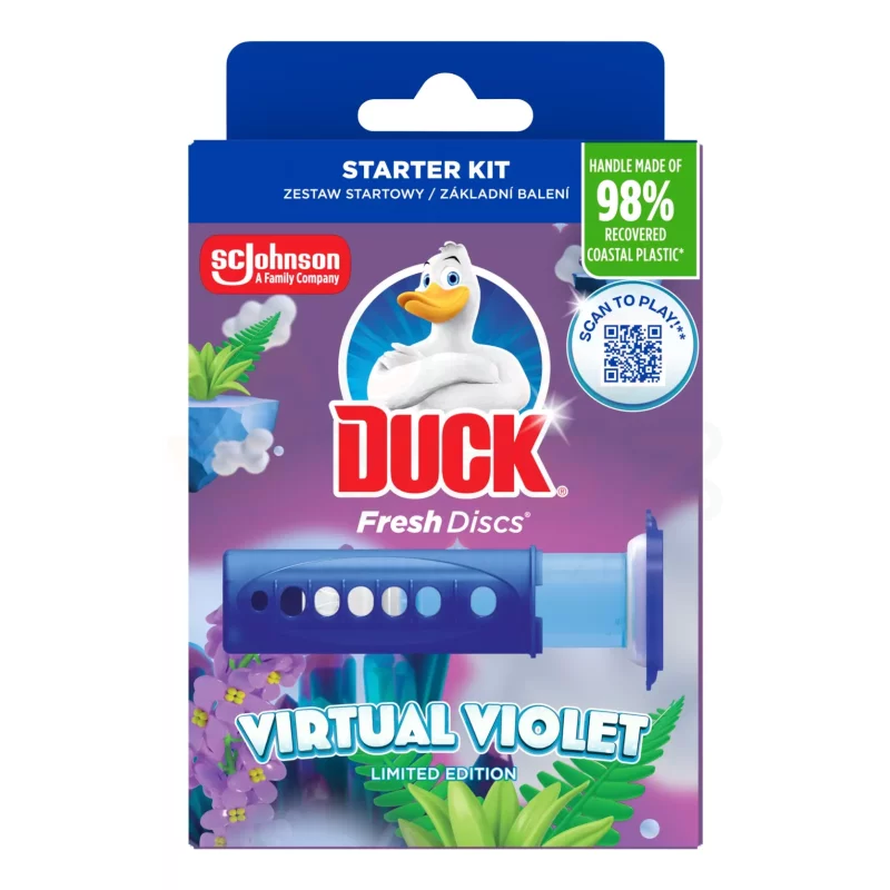 Duck® Fresh Discs zselés WC-öblítő korong 36 ml Virtual Violet Kép