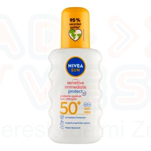 NIVEA SUN FF50+ Immediate Protect Napallergia elleni Napozó Spray 200 ml