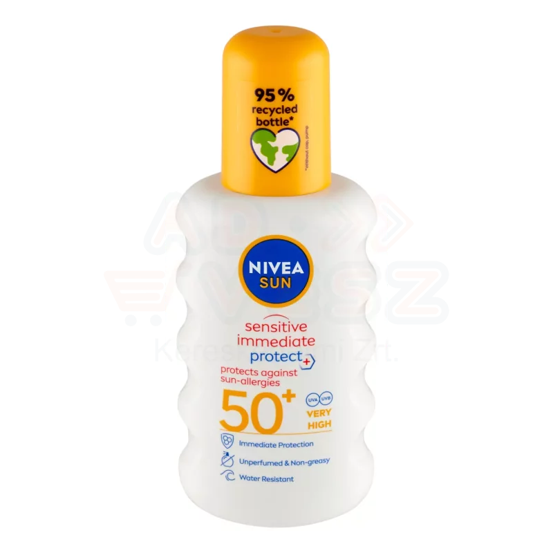 NIVEA SUN FF50+ Immediate Protect Napallergia elleni Napozó Spray 200 ml Kép