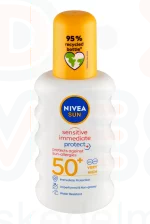 NIVEA SUN FF50+ Immediate Protect Napallergia elleni Napozó Spray 200 ml Kép
