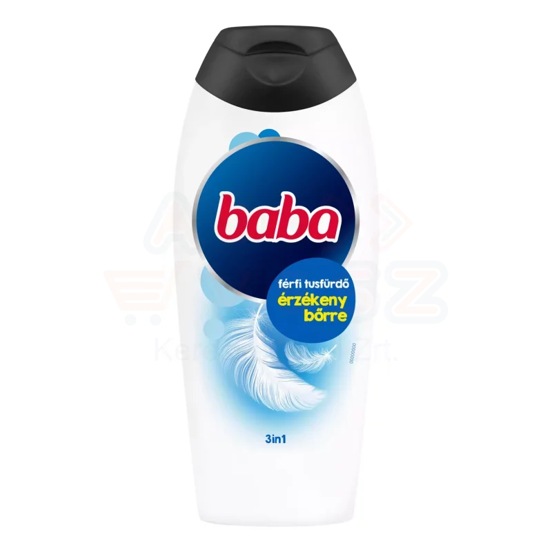 BABA férfi tusfürdő 400 ml Érzékeny bőrre 3in1 Kép
