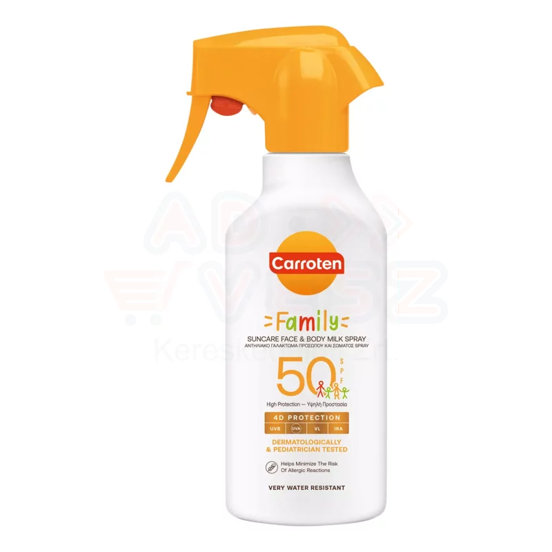 CARROTEN MILK SPF50 Family szórófejes napozó spray 270 ml Kép