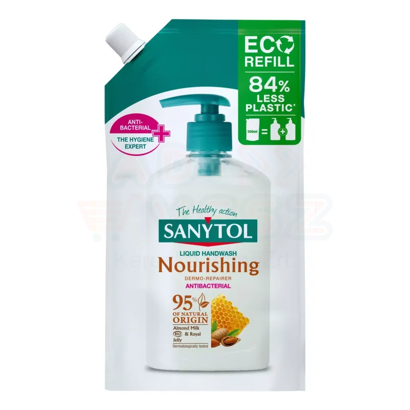 Sanytol Antibakteriális Folyékony Szappan utántöltő Mandulatej és méhpempő 500 ml Kép