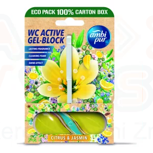 AmbiPur aktív wc gél block 45 g lemon & jasmine