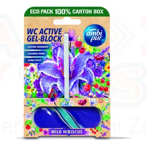AmbiPur aktív wc gél block 45 g wild hibiskus