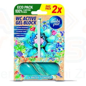 AmbiPur aktív wc gél block 2x45 g water flowers