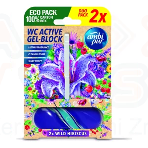 AmbiPur aktív wc gél block 2x45 g wild hibiskus
