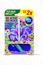 AmbiPur aktív wc gél block 2x45 g wild hibiskus Kép