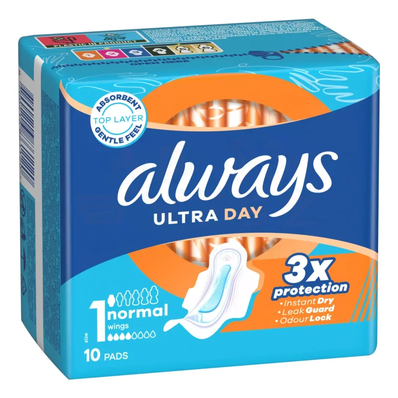 Always egészségügyi betét Ultra Day Normal 10 db Kép