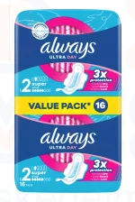 Always egészségügyi betét Ultra Day Super Duo S2 16 db Kép