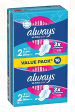 Always egészségügyi betét Ultra Day Super Duo S2 16 db Kép