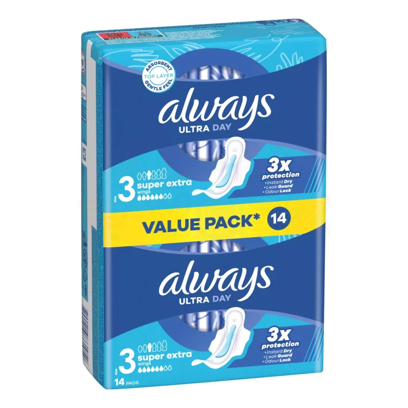 Always egészségügyi betét Duo Ultra Day Super Extra S3 14 db Kép
