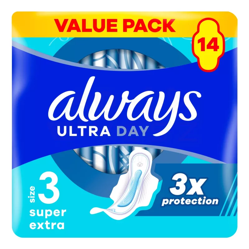 Always egészségügyi betét Duo Ultra Day Super Extra S3 14 db Kép