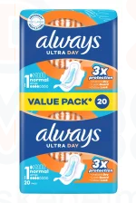 Always egészségügyi betét Ultra Day Duo Normal S1 20 db Kép