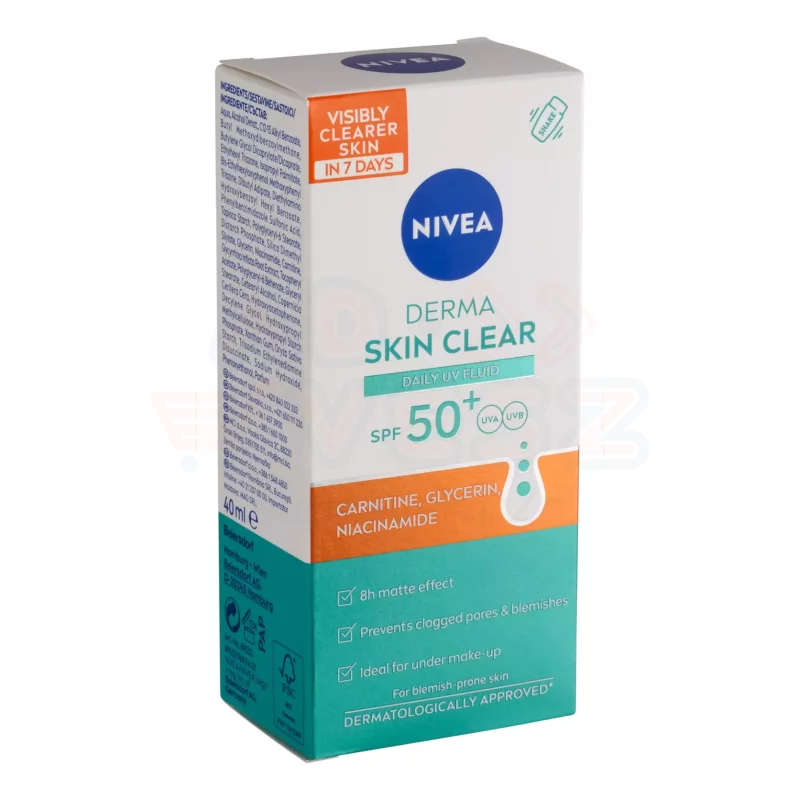 NIVEA Derma Skin Clear UV Fluid 40 ml Kép