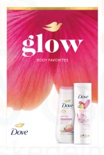 DOVE Glow ajándékcsomag PINK (tusfürdő&testápoló) 2025 Kép