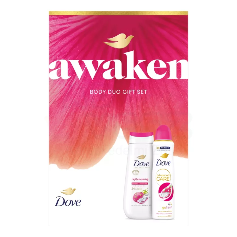 DOVE Awaken ajándékcsomag PINK (tusfürdő&deo) 2025 Kép