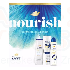 DOVE Nourish ajándékcsomag KÉK (tusfürdő&deo&testápoló) 2025
