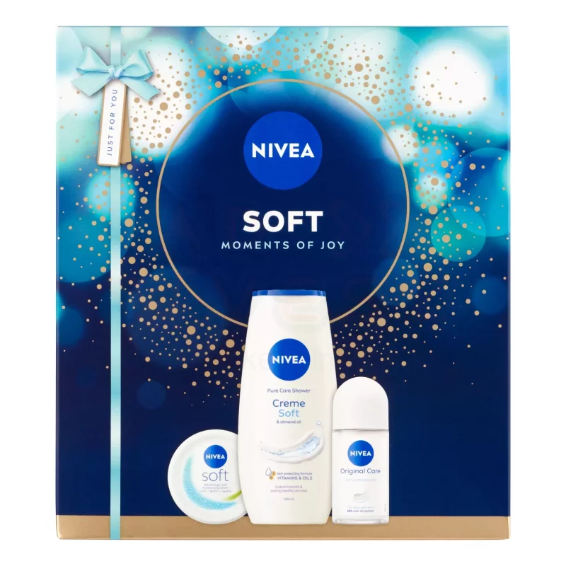 NIVEA Soft ajándékcsomag (tusfürdő&golyós deo&Soft krém) 2025 Kép