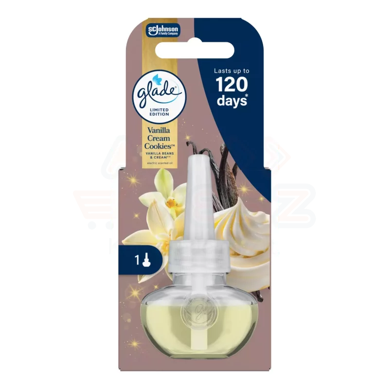 Glade® elektromos utántöltő 20 ml Vanilla Cream Cookies 2025 TÉLI LIMITÁLT Kép