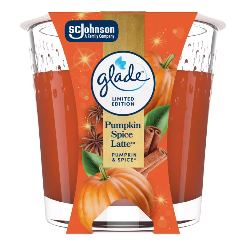 Glade® Illatgyertya 112 g Pumpkin Spice Latte 2025 TÉLI LIMITÁLT Kép