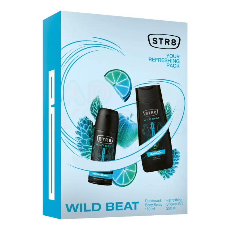 STR8 WILD BEAT ajándékcsomag (deo+tusfürdő) 2025 Kép