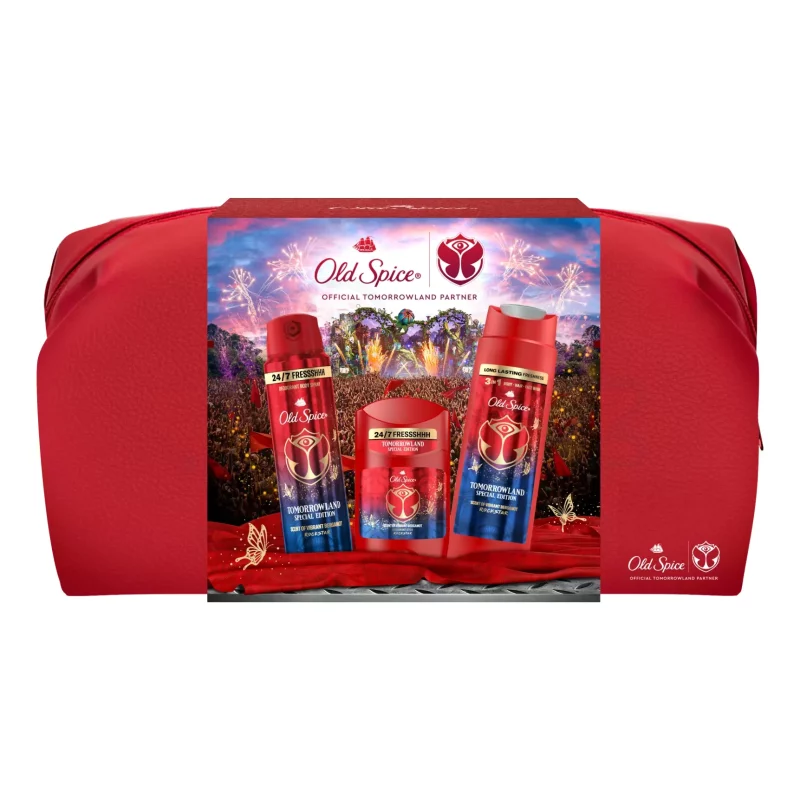 Old Spice TomorrowLand Rockstar ajándékcsomag (deo spray&stift&tusfürdő) 2025 Kép