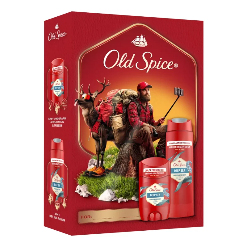 Old Spice Deep Sea ajándékcsomag (deo stick&tusfürdő) 2025 Kép