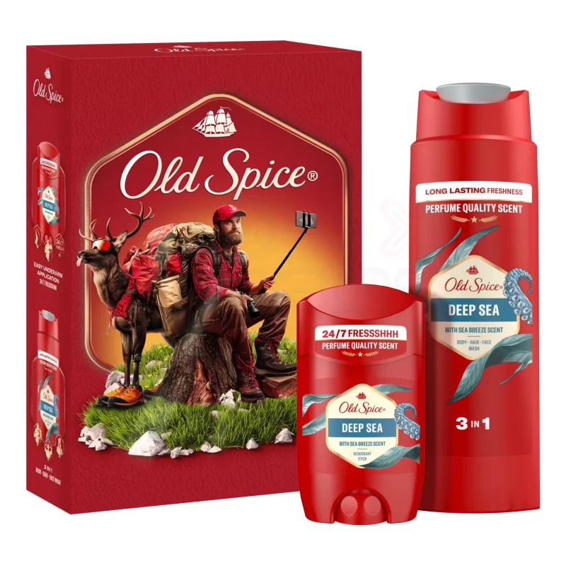Old Spice Deep Sea ajándékcsomag (deo stick&tusfürdő) 2025 Kép