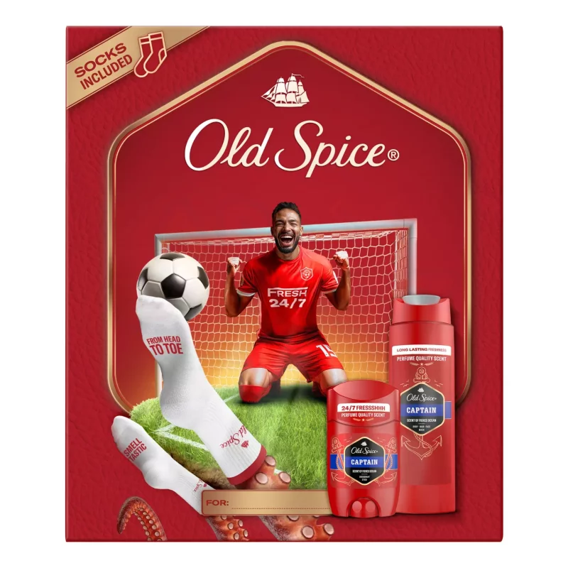 Old Spice Football Captain (deo spray&tusfürdő&zokni) 2025 Kép