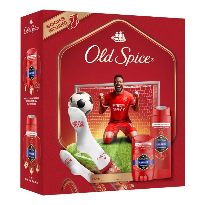Old Spice Football Captain (deo spray&tusfürdő&zokni) 2025 Kép