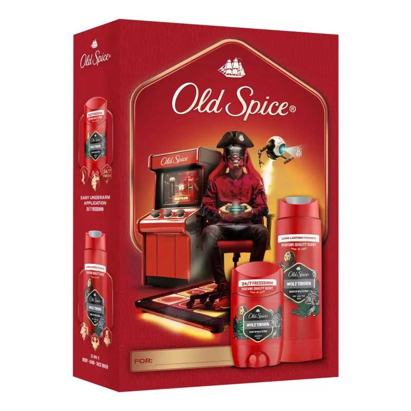 Old Spice Gamer WolfThorn ajándékcsomag (tusfürdő&deo stift) 2025 Kép