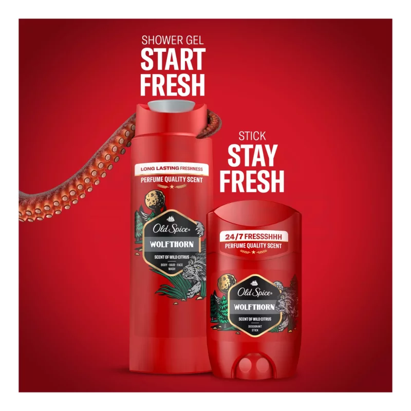 Old Spice Gamer WolfThorn ajándékcsomag (tusfürdő&deo stift) 2025 Kép