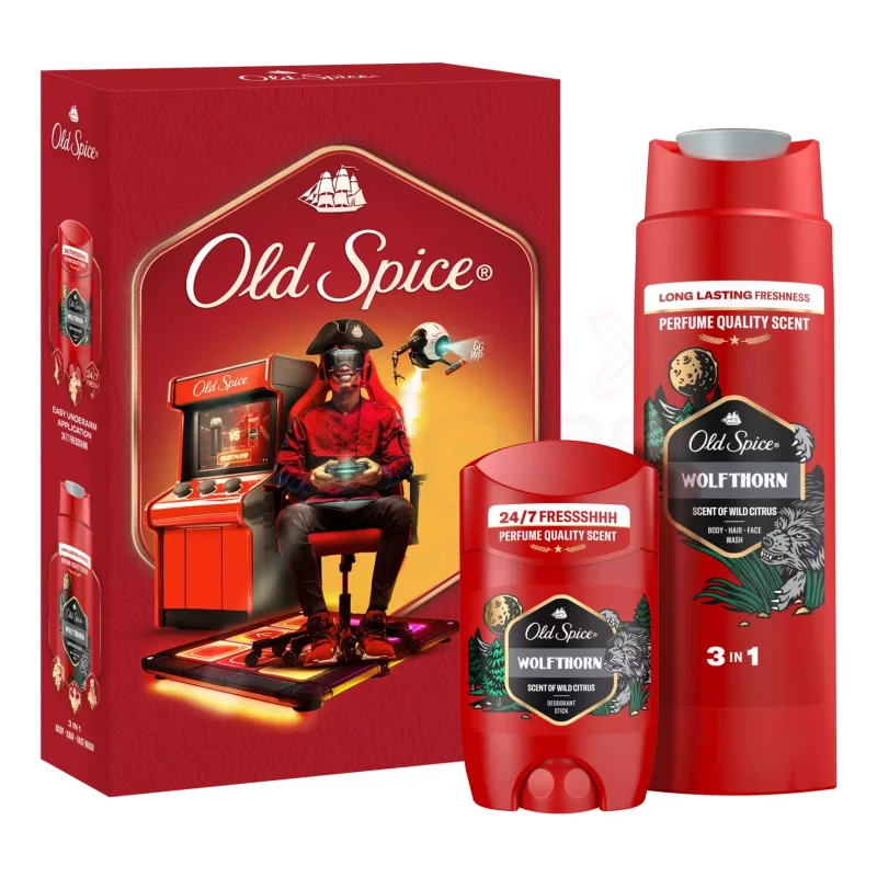 Old Spice Gamer WolfThorn ajándékcsomag (tusfürdő&deo stift) 2025 Kép