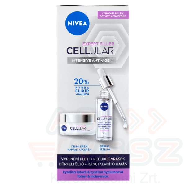 NIVEA Cellular Expert Filler arcápoló csomag (nappali arckrém&hialuron szérum) Kép